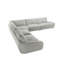 Canapé modulaire de coin 5 pièces avec accoudoir gauche et siège profond courbé à droite-752617649