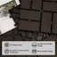 Carreaux de terrasse à emboîtement de patio, tuiles de terrasse carrées en composite 12 po x 12 po, carreaux de sol en plastique à carreaux pour l'extérieur pour l'extérieur pour terrasse de porche de balcon (brun, paquet de 27)