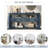 U_STYLE 62.2''Large Entryway Table With 4 Drawers,Painted Console Table With 3-Tier Open Shelves And Metal Handles,Versatile Hallway Sofa Table For Living Room, Bedroom, Foyer And Kitchen-36688001