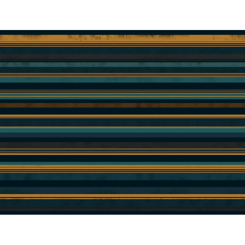 Machine Printed Duvet Cover, Twin Duvet Cover, Blue/Gold