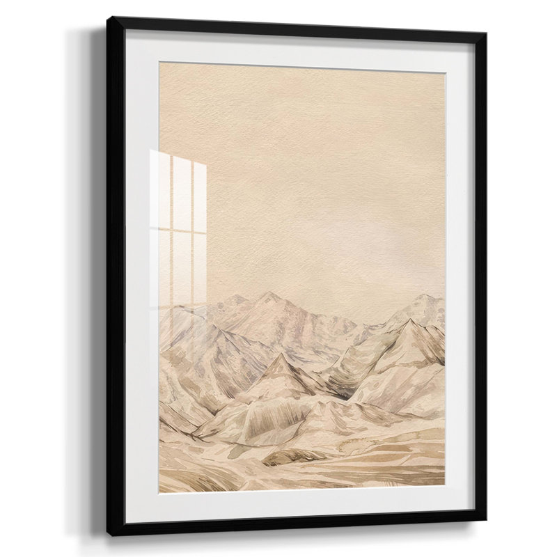 Twilight Peaks II, Papier avec cadre noir, Blanc