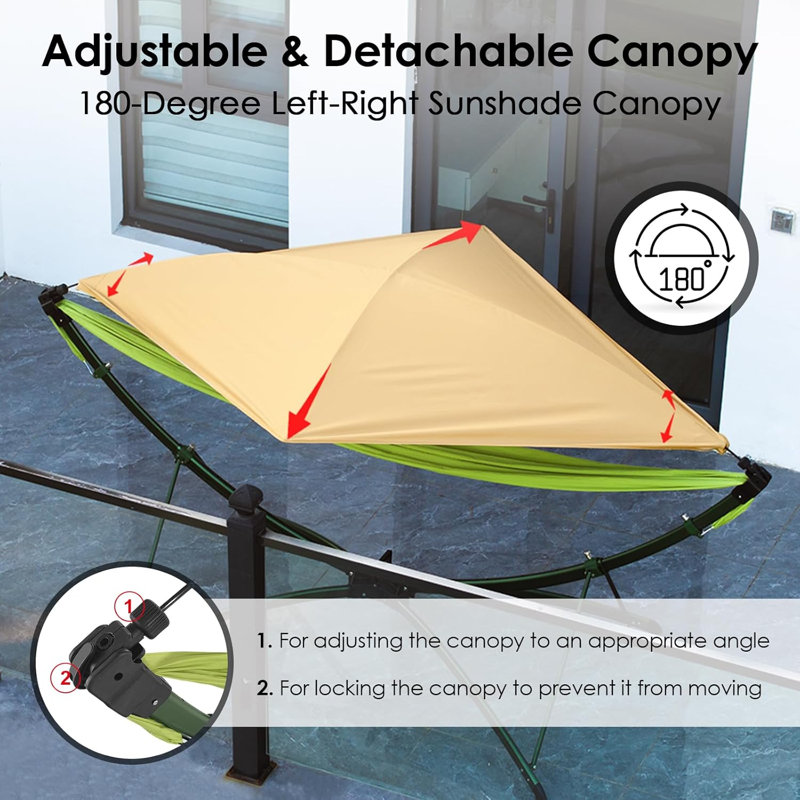Hamac portable avec support pour l'intérieur et l'extérieur