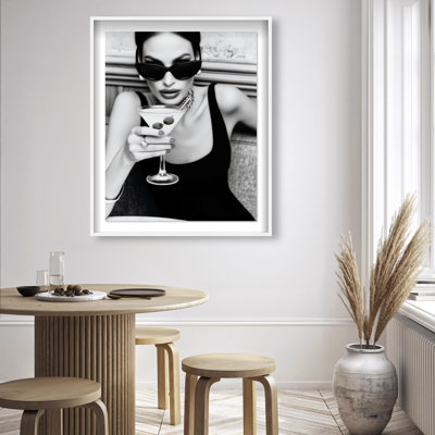 Midnight Sip Framed Graphic Art