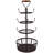 4-Tier Iron Coffee Mug Holder with 12 Hooks - Dark Brown
