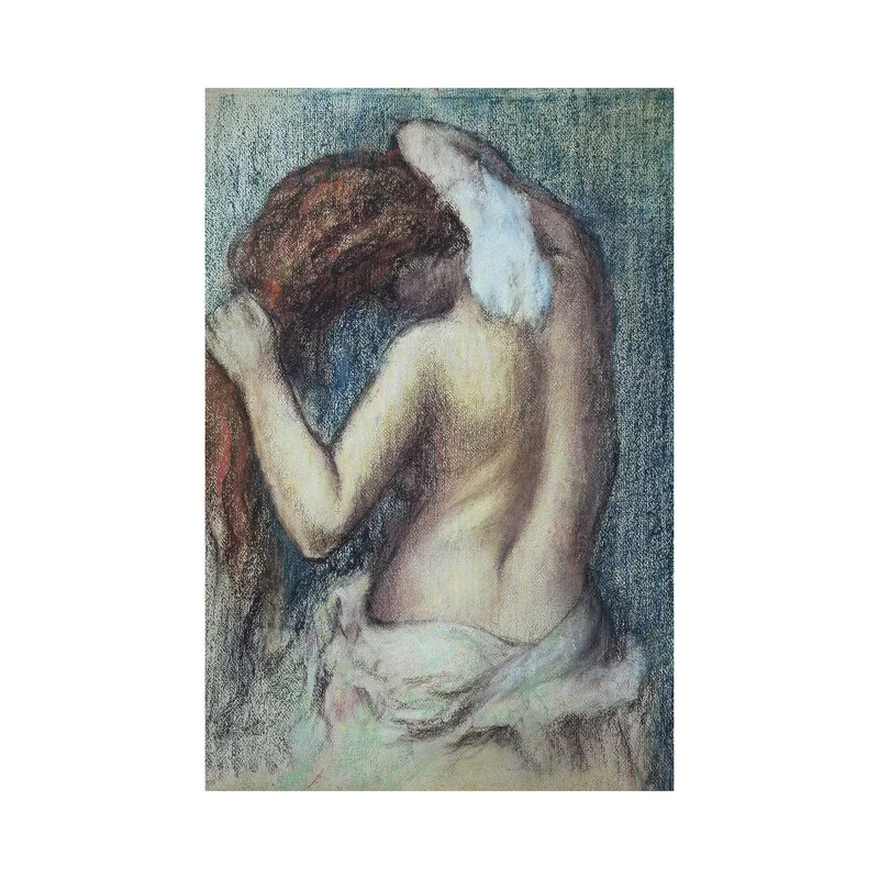 Femme A Sa Toilette, C.1895 by Edgar Degas - Wrapped Canvas Painting, 30.48 cm H x 45.72 cm W