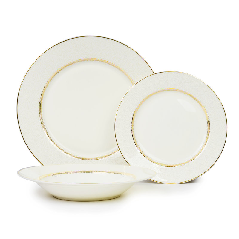 Mukherjee 18 Piece Bone China Dinnerware Set - Service for 6
