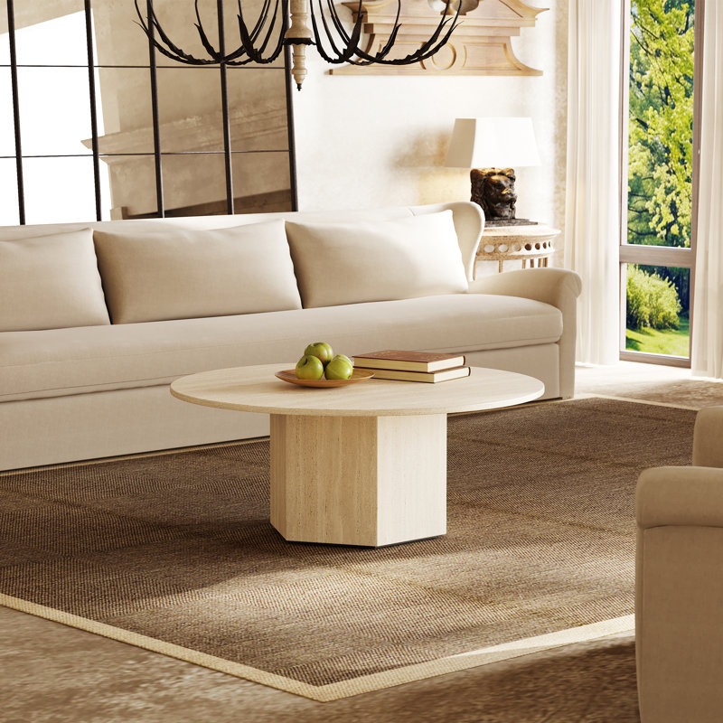 Modern Round Stone Coffee Table