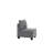 Modular 3Pc Gray: Linen-Like Fabric & Stable Wood Formation Chairs Gray - 3Pc: Fine Construction Seating