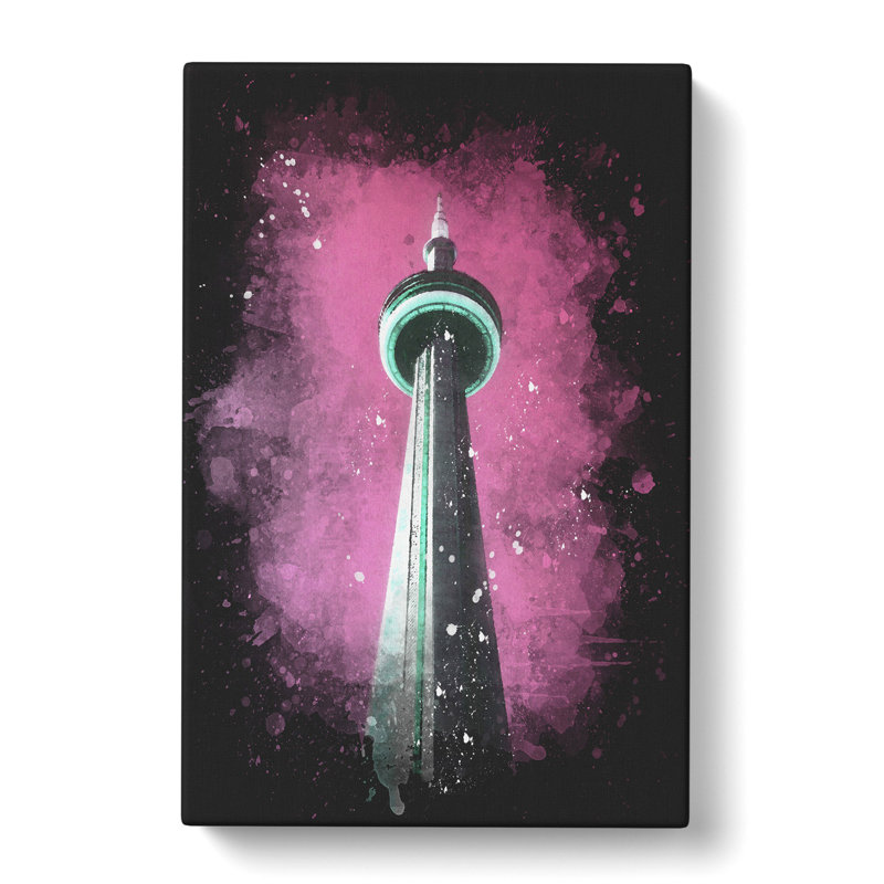 CN Tower In Toronto Canada Abstract - Wrapped Canvas Print, 50cm H x 35cm W x 3cm D