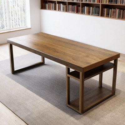 Walnut Rectangular Solid Wood Writing desk