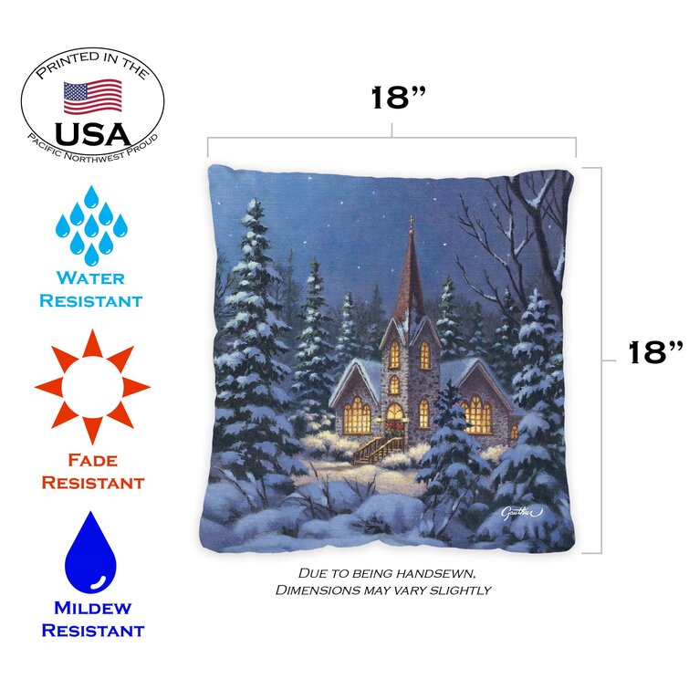 Toland Home Garden 18 x 18 Let It Snow 18 x 18 Inch Indoor/Outdoor Pillow  Case