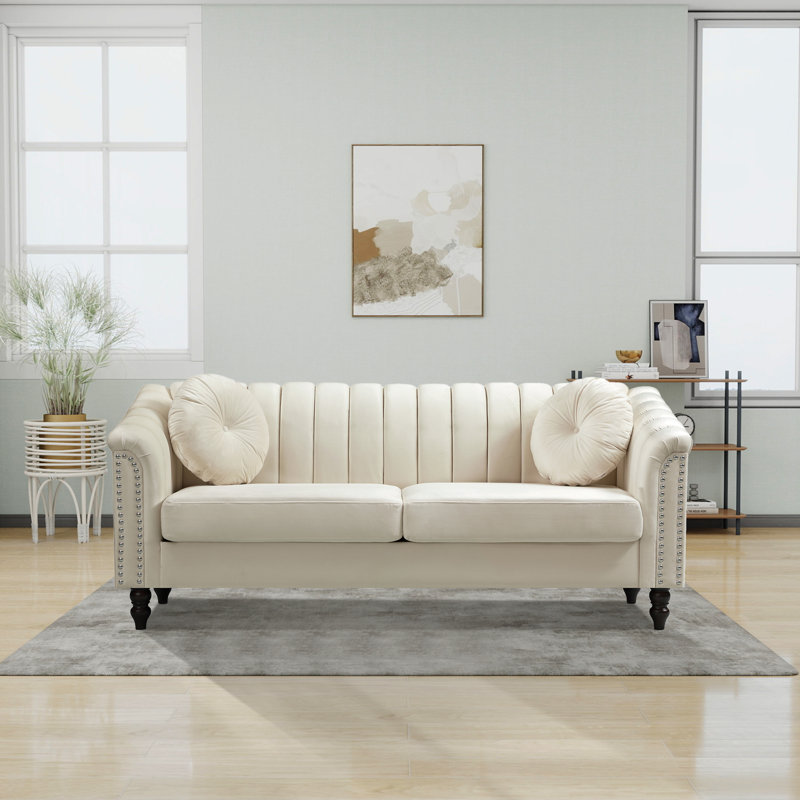 Canapé de salon en microfibre, Beige