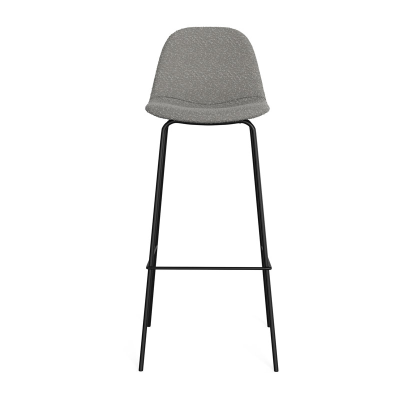 Kody Upholstered Bar & Counter Stool, Bar Stool (30.5" Seat Height), Gray Boucle