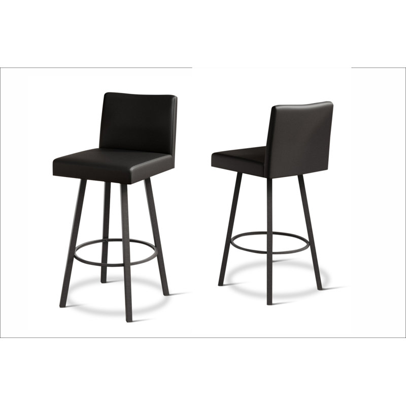 Tabouret de comptoir pivotant 26 po Godin, Noir, Tabouret de comptoir (siège d'une hauteur de 26 p