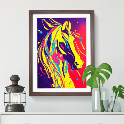 XV1022-4092X Splashed Horse No.2 Abstract - Single Picture Frame Painting