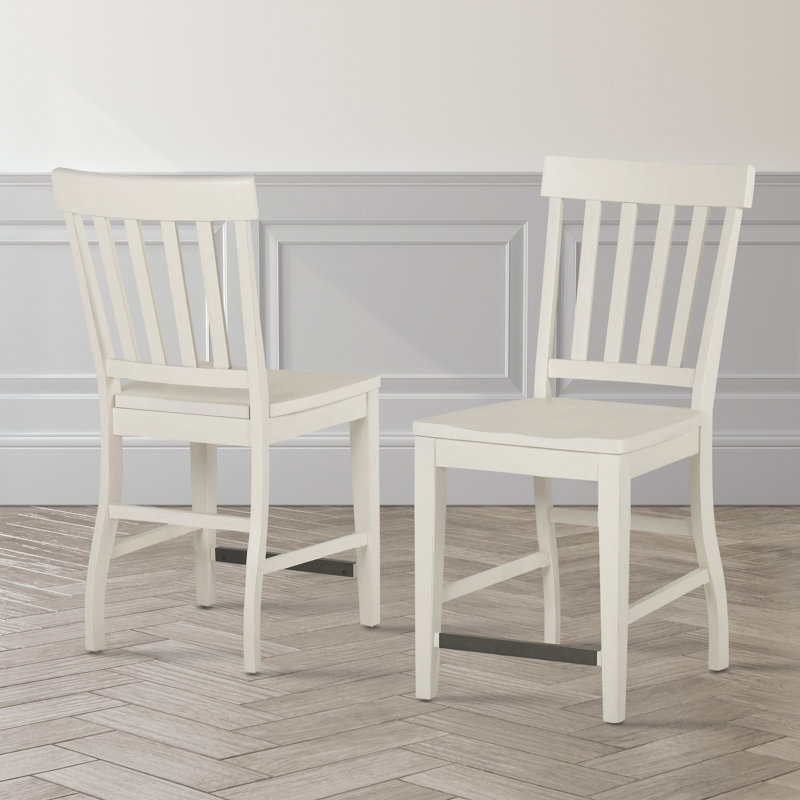 Tabouret de comptoir 24 po Sevenoaks, Blanc antique