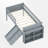 Twin Size Low Loft Bed With Slide, Staircase & Built-In Storage Shelves-1645597633