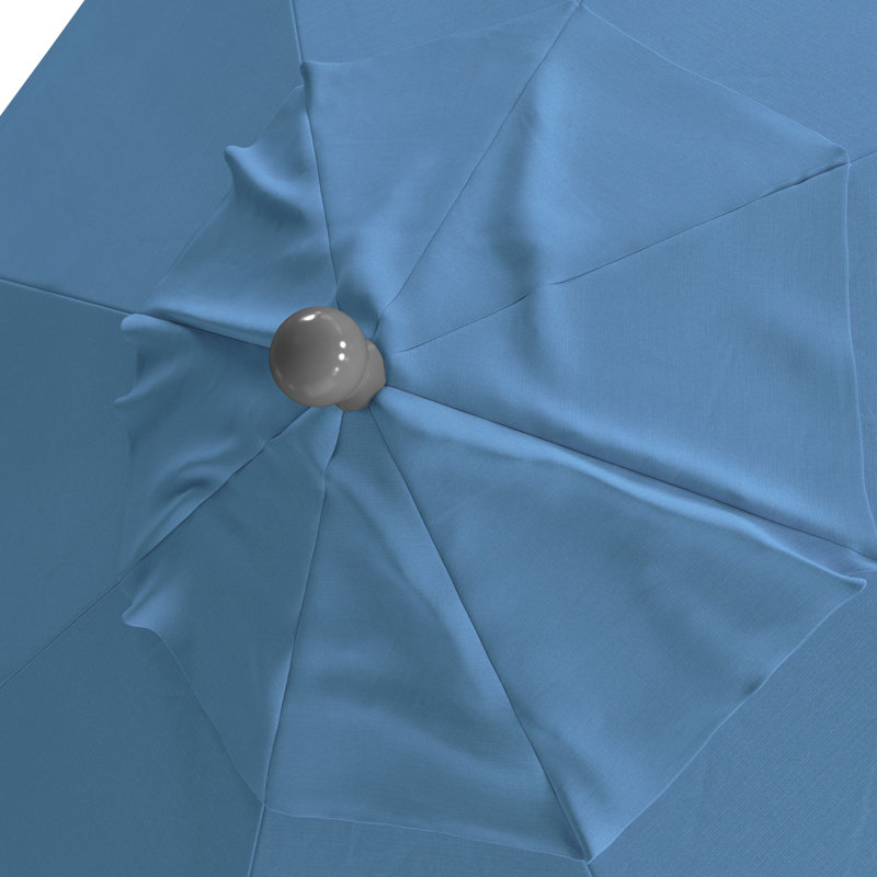 Parasol de marché 9 pi Yadira, Toile toile Sunbrella® cyan