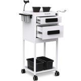 TASALON Multifunctional Utility Cart with Lockable Drawer
