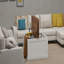 Table basse à plateau relevable 31,5 po - Bois carré, rangement caché - Blanc
