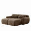 80" Soft Plush Fabric,Boneless Sofa,No Assembly Required,Bottom Anti-Slip Design With Chaise,Deep Seat Design,32D High Density Sponge Free Combination For Study-1813526035