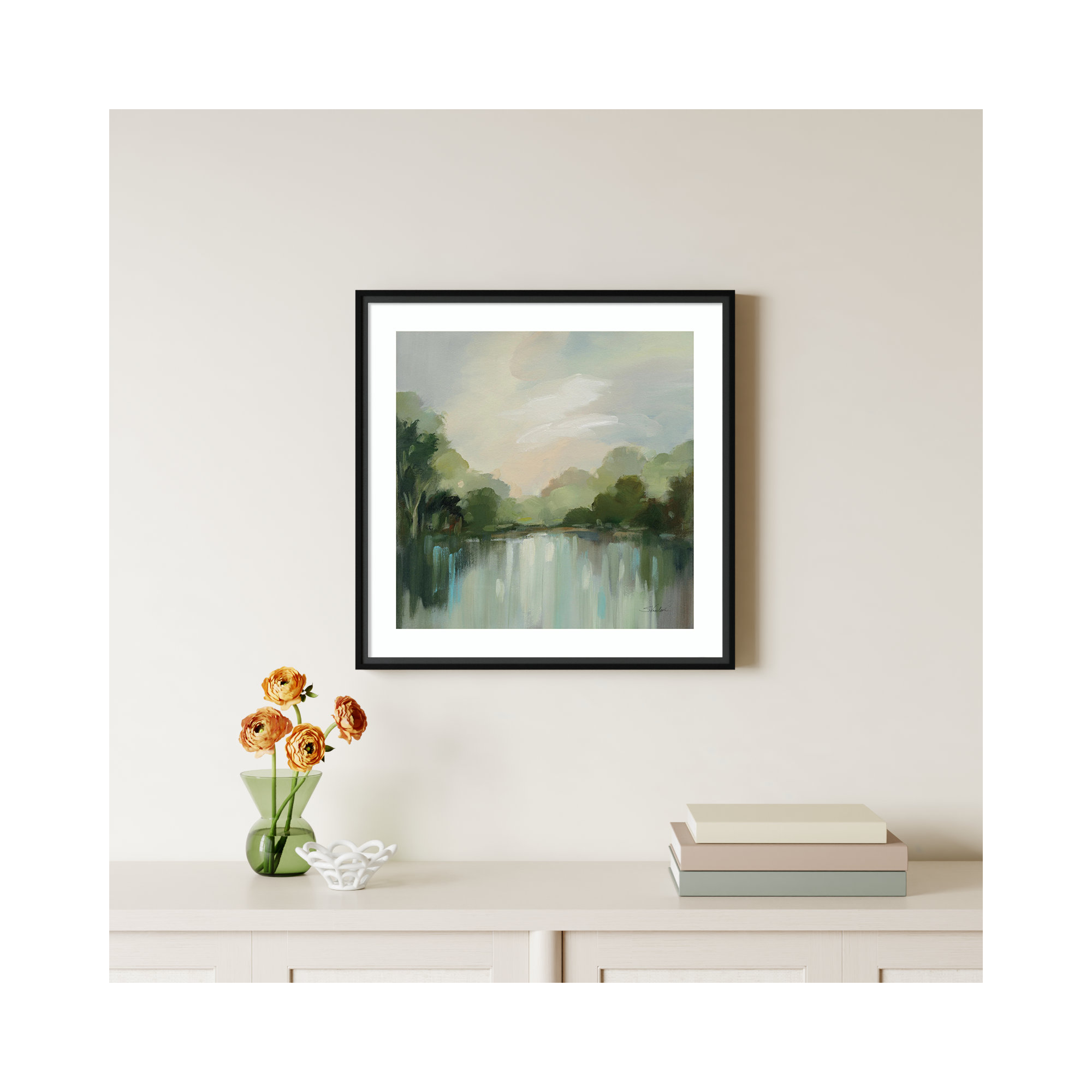 Cool Spring Day by Silvia Vassileva, Champagne, 25" H x 25" W