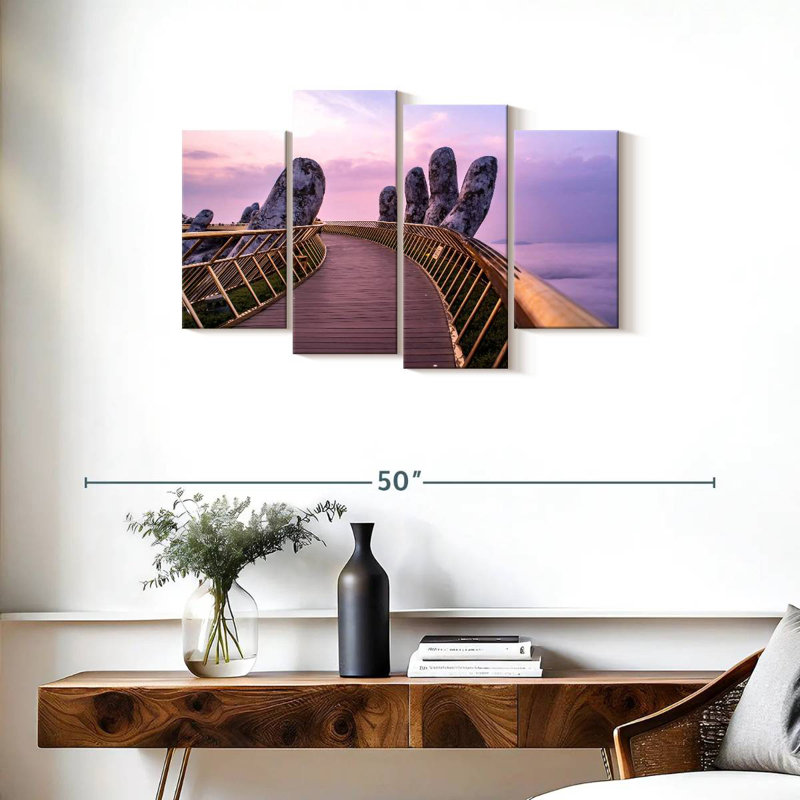 Lilie Iconic Vietnam Golden Bridge, H 22 po x l 36 po