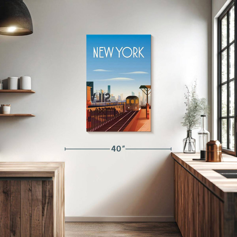 Train Aime New York, H 36 po x l 24 po