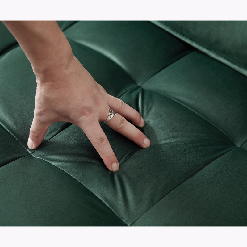 Convertible Sleeper Chair Bed, Green Velvet