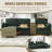 Modular Corduroy Lounge Sofa-2000179547
