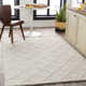 Jeanette Geometric Handmade Flatweave White Area Rug