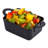 Restaurantware-3 Ounce Mini Serving Dishes, 100 Disposable Mini Appetizer Dishes - Mimics The Look Of Cocottes, Rectangle, Black Plastic Mini Casserole Dishes, Serve Snacks Or Desserts-12464112