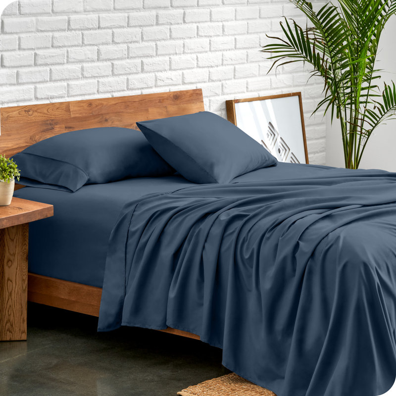 Bare Home Ultra-Soft Microfiber Sheet Set, Queen Sheet Set + 1 Fitted Sheet + 2 Pillowcases, Bering Sea