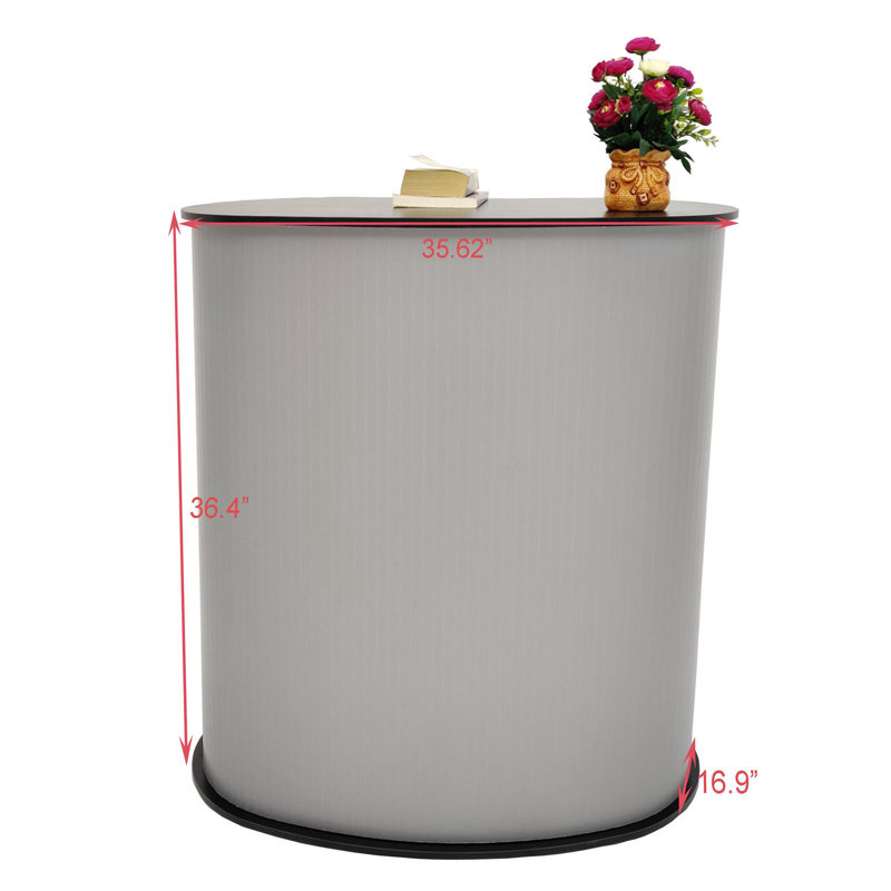 Portable Black and White MDF Tradeshow Podium