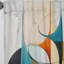 Rideau obscurcissant abstrait orange Mid Century Harmony In Geometric I - Mid-Century - 1 panneau-107832185