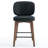 Mid-century Modern Counter Stool, Fabric Upholstered Barstool With Wingback, Armless Counter Height Bar Stool With Wood Legs, Metal Footrest, For Kitchen Island Bar Counter,-1733559155-1731131989