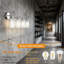 Luminaire de salle de bain 4 lumières 4 lumières, éclairage moderne de haut en bas avec verre transparent et givré pour miroir, finition chromée, 25,2 pouces, excluant les ampoules