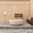 67 inch freestanding solid surface soaking bathtub for bathroom