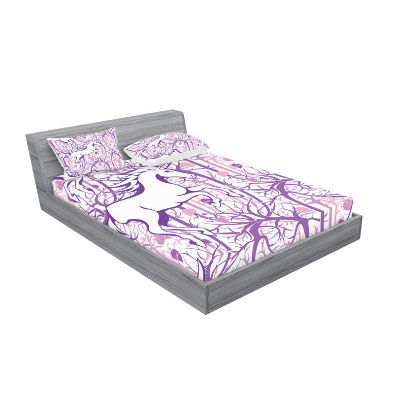 Drap-housse et coussin décoratif Ambesonne, Ensemble de draps pour très grand lit californien