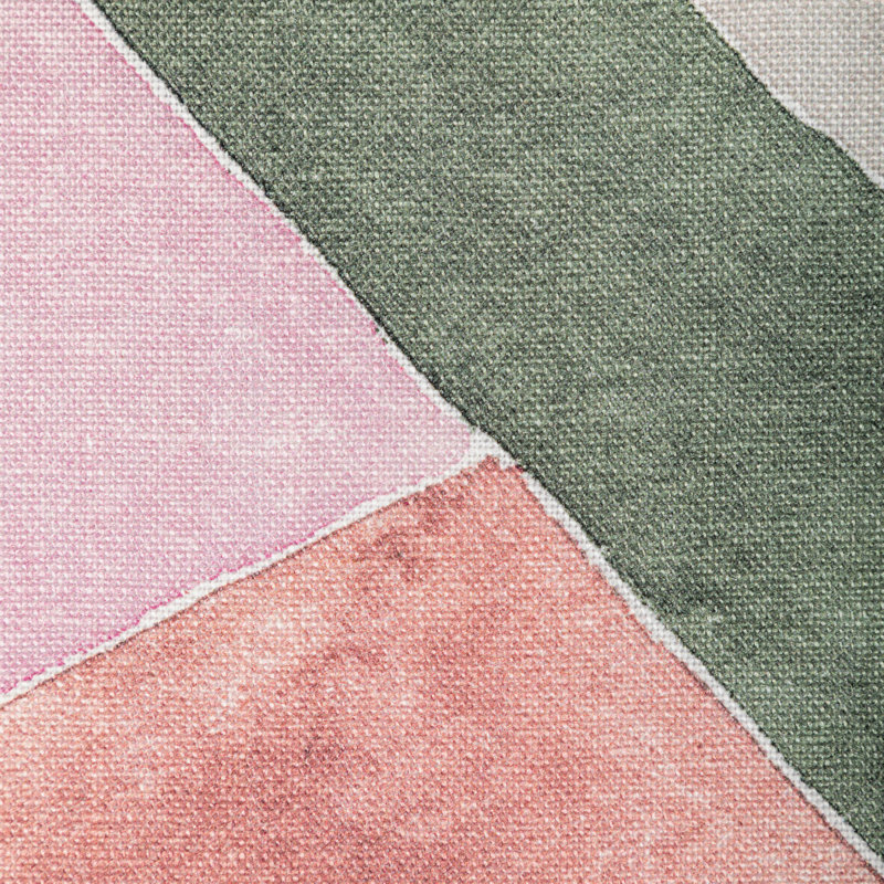 Rhapsody Roulade Print Linen Fabric, Rose/Leaf