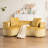 Luna Curved Upholstered Boneless Sleeper Compression Sofa with Deep Seat & Pillows-114312610