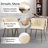 Azaryah Round Restaurant Dining Set, Modern Cross Pedestal Dining Table with Upholstery Velvet Dining Chair-2048729639-2058369160