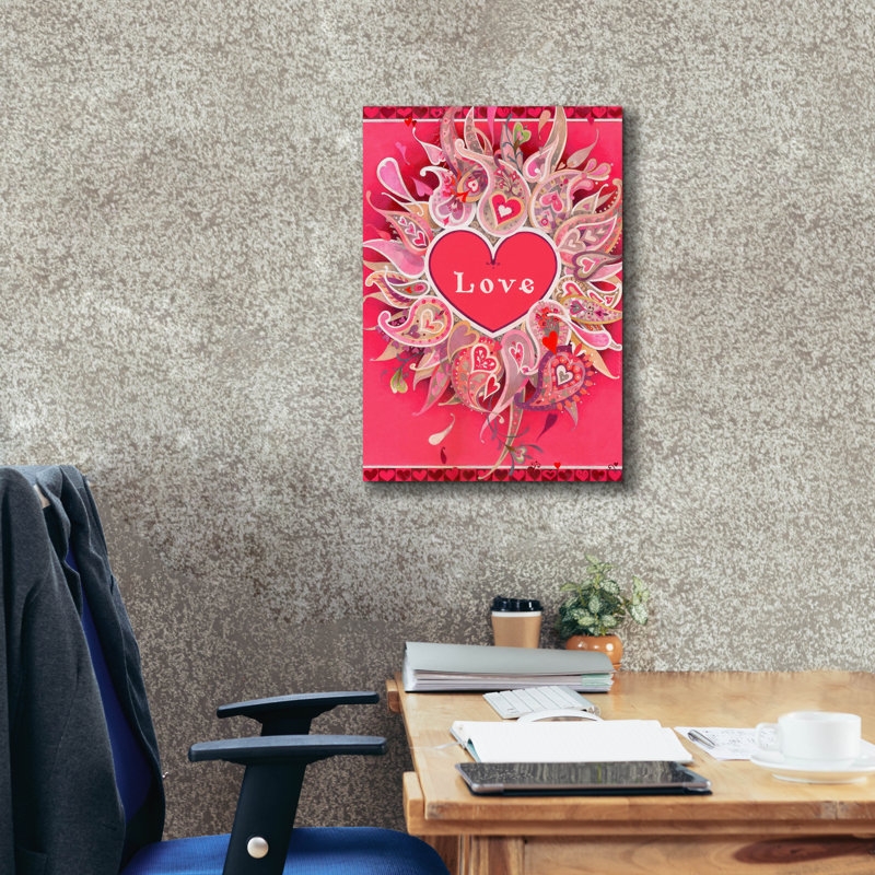 «Love» par David Galchutt, art mural sur toile, H 26 po x l 18 po x P 0,75 po