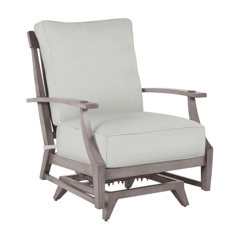 Croquet Aluminum Spring Lounge - Oyster, Welt, Oyster, Verona Silver Sunbrella®