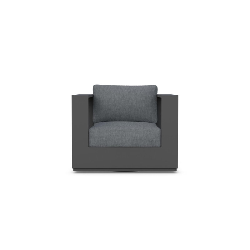 Sydney Swivel Club Chair Cushion, Slate, Charcoal