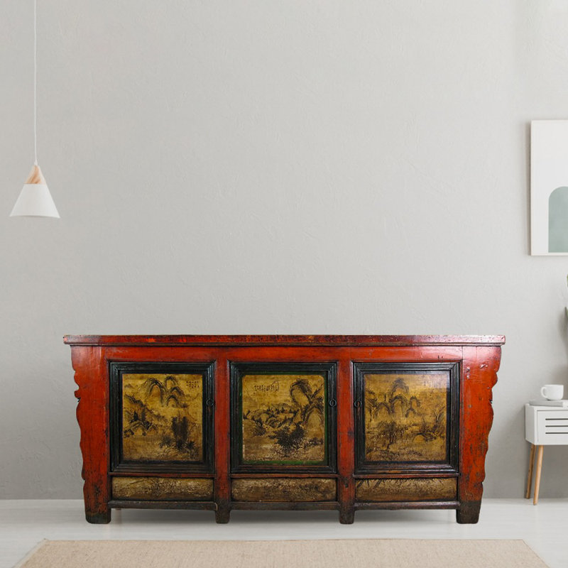 Asian Classic 85'' W Solid Wood Sideboard