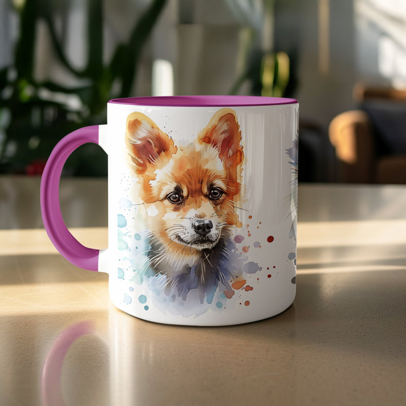 Ceramic Coffee Mug, 2, Purple