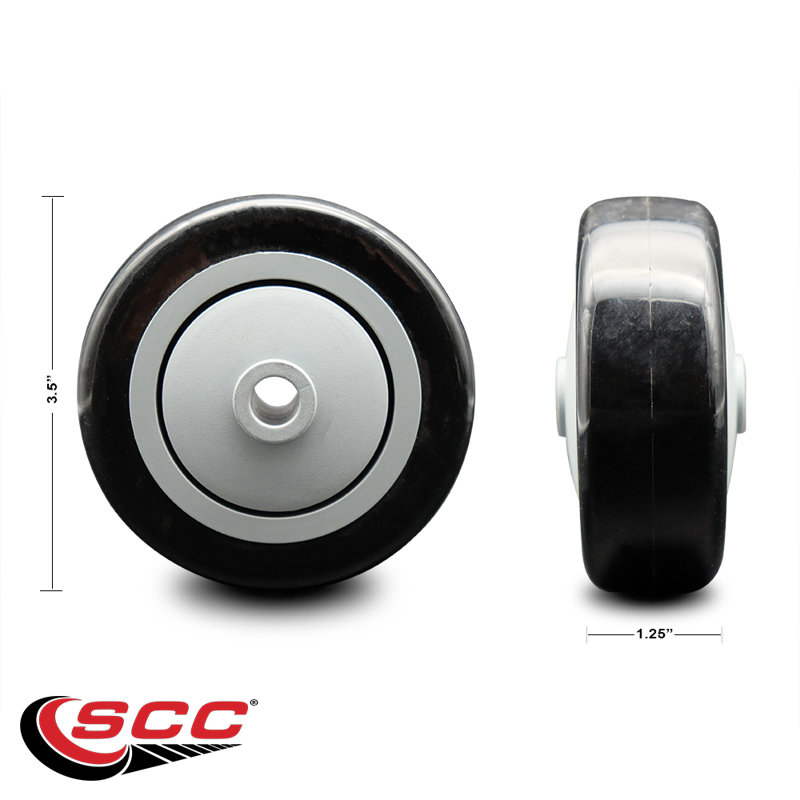 Polyurethane on Polyolefin Casters, Black