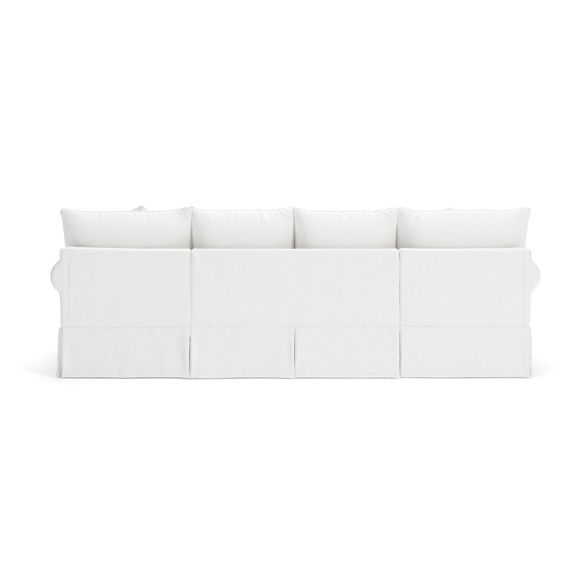 Amari Slipcovered Sectional with Sleeper Sofa, Left Hand Facing, Bayou Off White Canvas