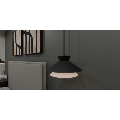 Morganza 1-Light Matte Black Pendant Light